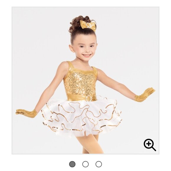 Revolution Heart of Gold Dance Dress with White Tutu Skirt - Picture 1 of 1